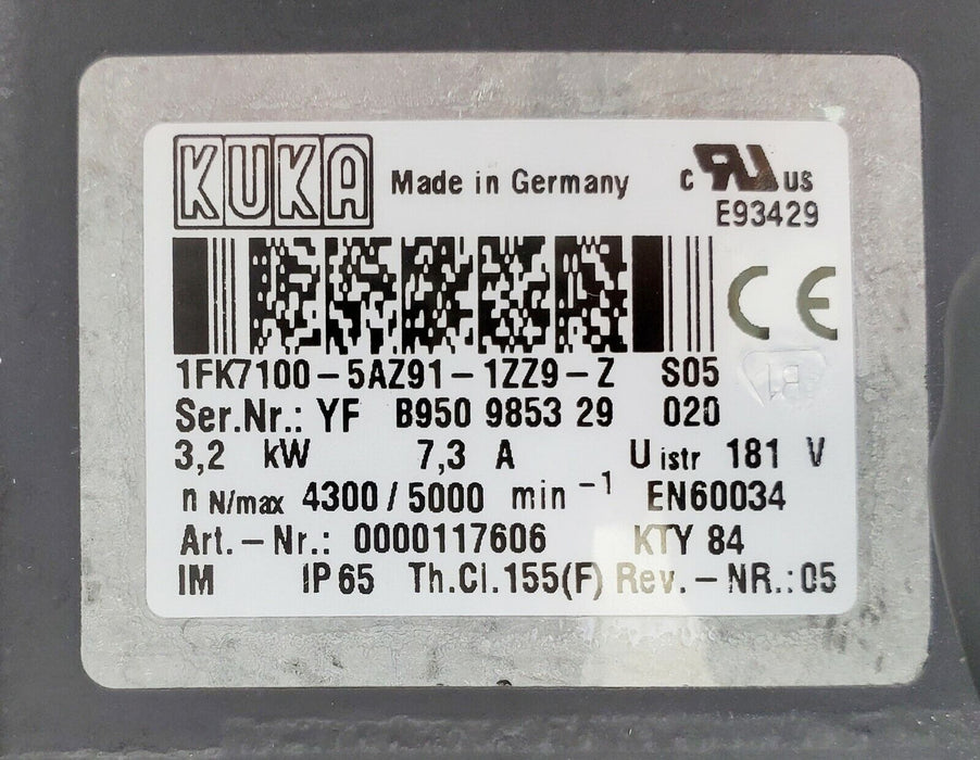 KUKA 1FK7100-5AZ91-1ZZ9-Z Servo Motor