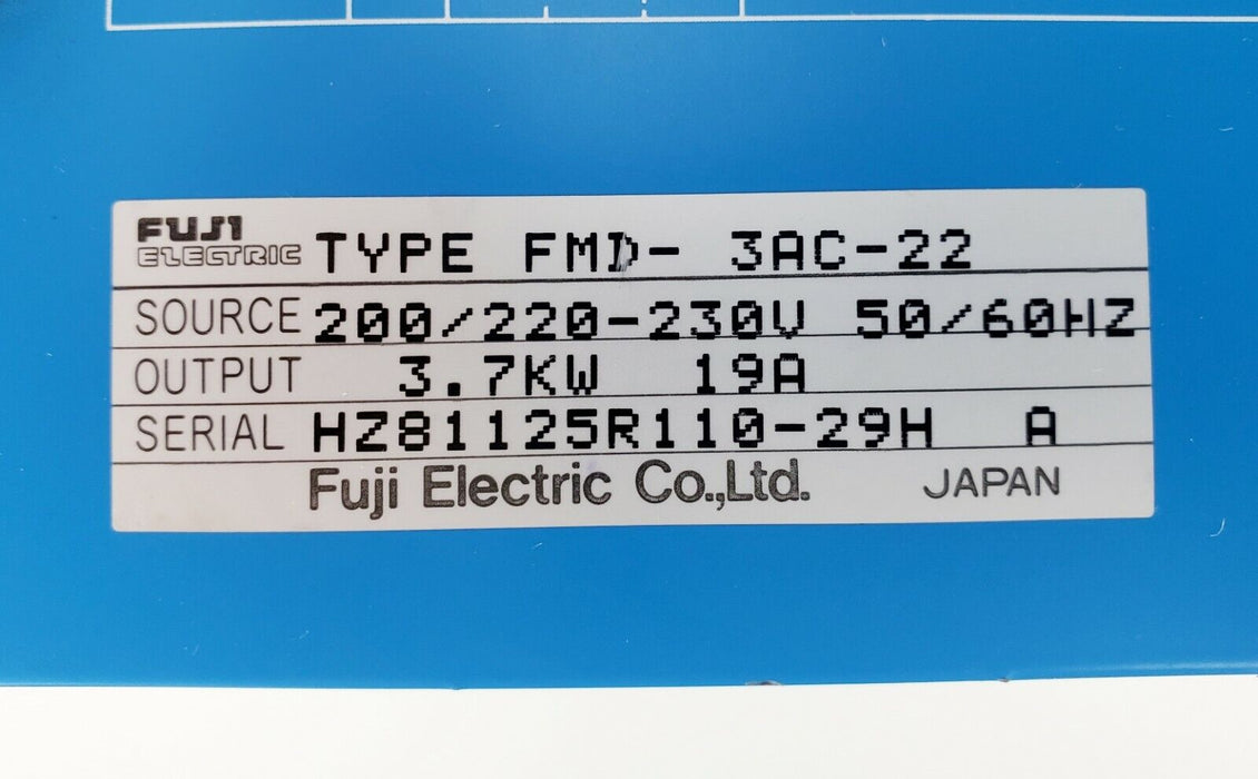 FUJI FMD-3AC-22 Inverter - Frenic 5000 M2