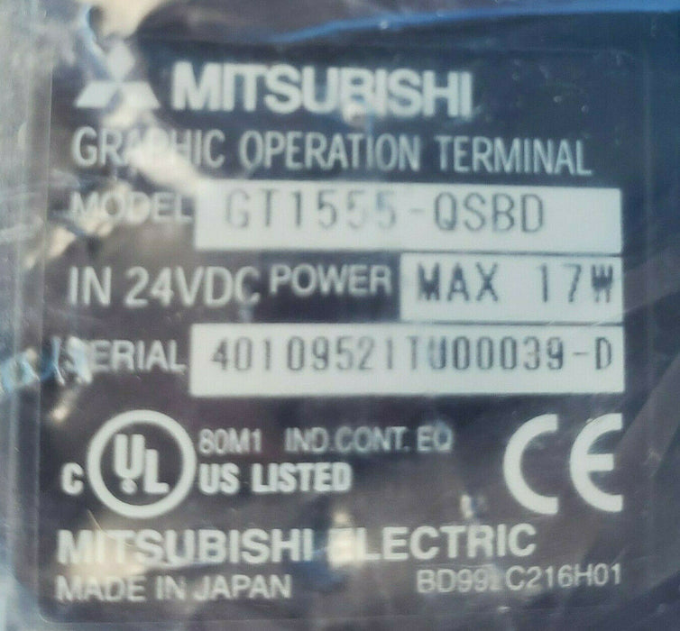 Mitsubishi GT1555-QSBD Graphic Operation Terminal Panel