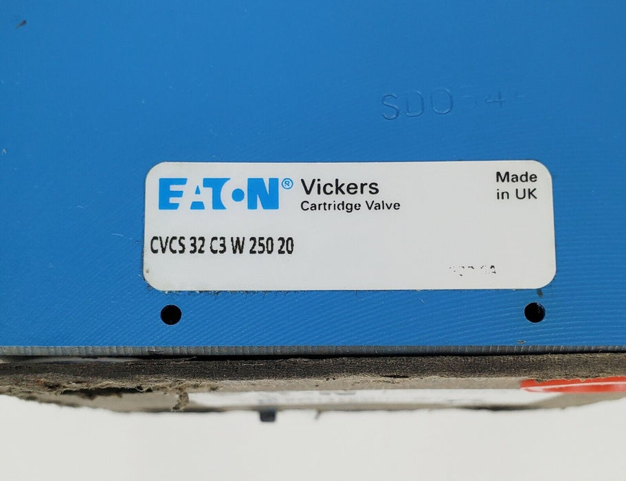 EATON Vickers 846AN00054A Slip-in Cartridge Valve Cover CVCS 32 C3 W 250 20 New!