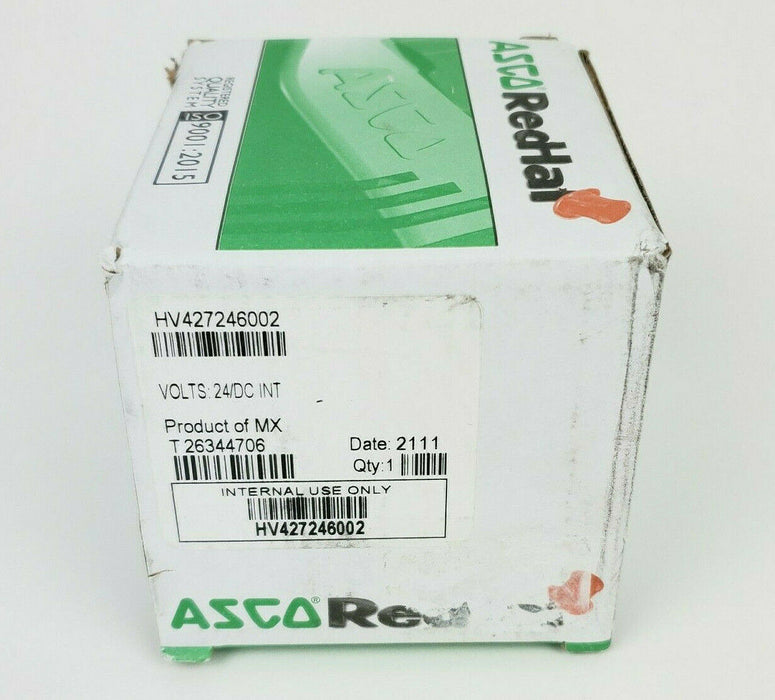 ASCO HV427246002 Gas Shutoff Solenoid Valve Red-Hat 1/4 in 24VDC 10.6W