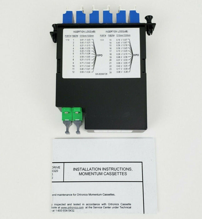 Legrand M4LCQ24-09 Ortronics M4 Series LC Quad 24-Fiber Cassette SM 9/125 New