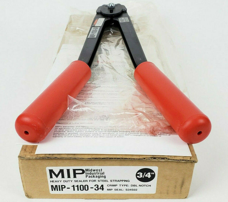 MIP MIP-1100-34 Heavy Duty Sealer for Steel Stapping Double Notch 3/4"