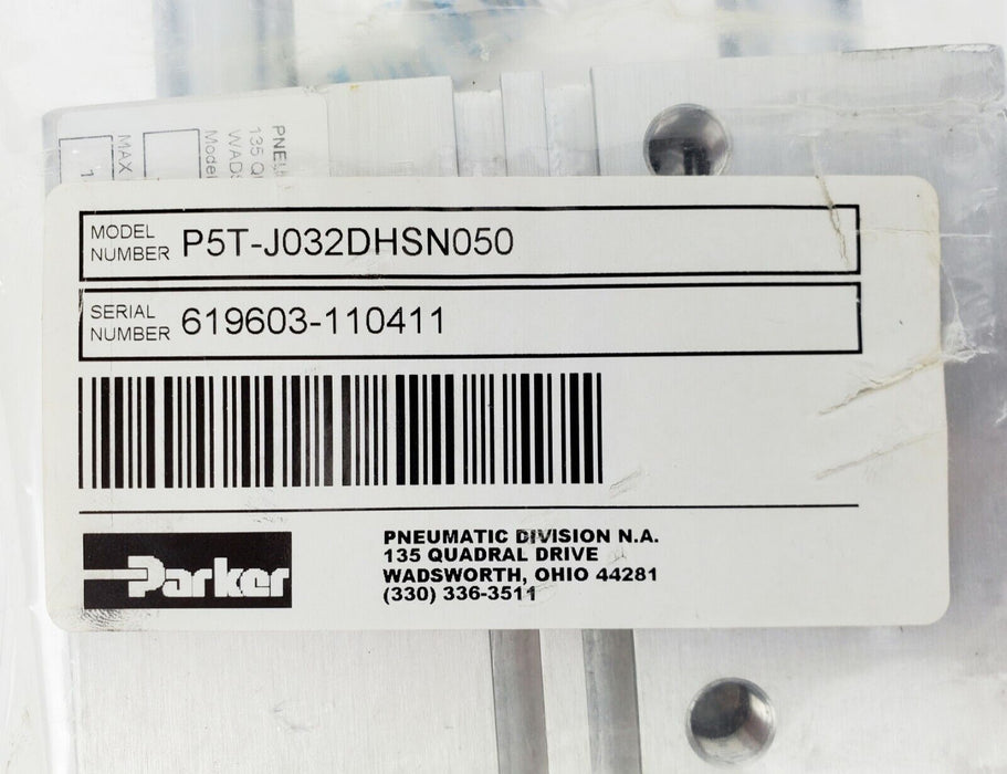 Parker Pneumatic P5T-J032DHSN050 Guided Cylinder P5T Series 50mm Stroke