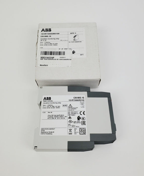 ABB 1SVR730660R0100 Insulation Monitoring Relay CM-IWS.1S