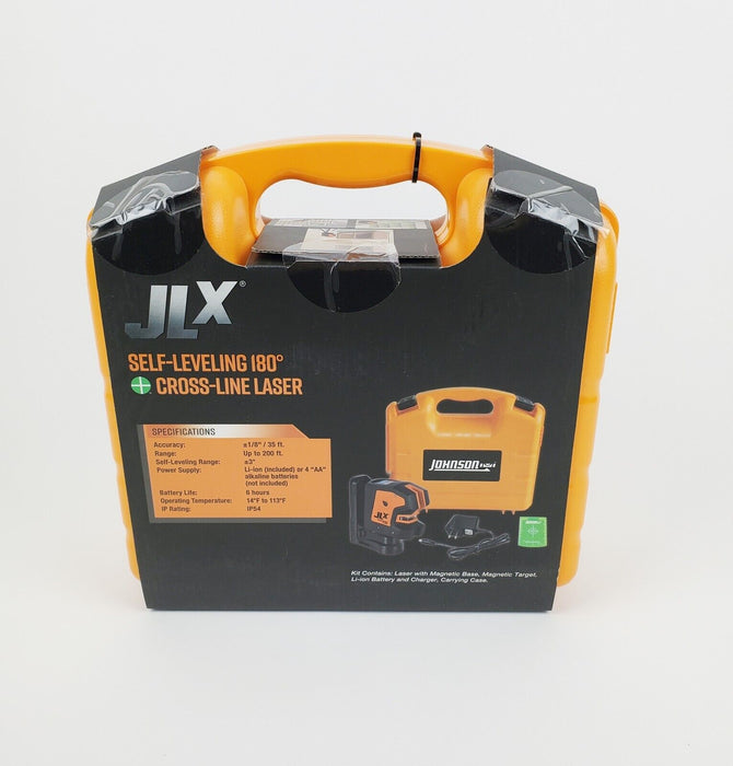 Johnson Level & Tool 40-6681 JLX Self-Leveling 180° Cross-Line Laser Green