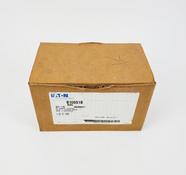 EATON B100S1B AC Manual Starter 2603D68G17 Size 1 NEMA 1