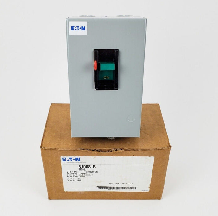 EATON B100S1B AC Manual Starter 2603D68G17 Size 1 NEMA 1