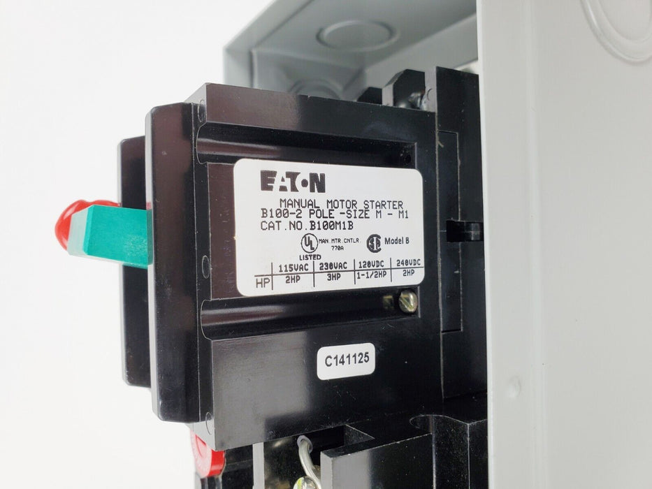 EATON B100S1B AC Manual Starter 2603D68G17 Size 1 NEMA 1