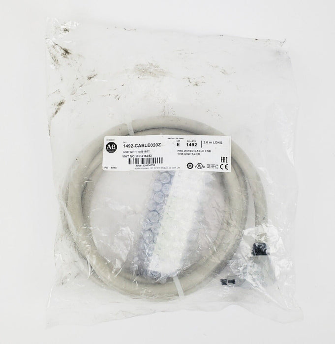 Allen Bradley 1492-CABLE020Z Pre-Wired Cable 2m for 1756 Digital I/O