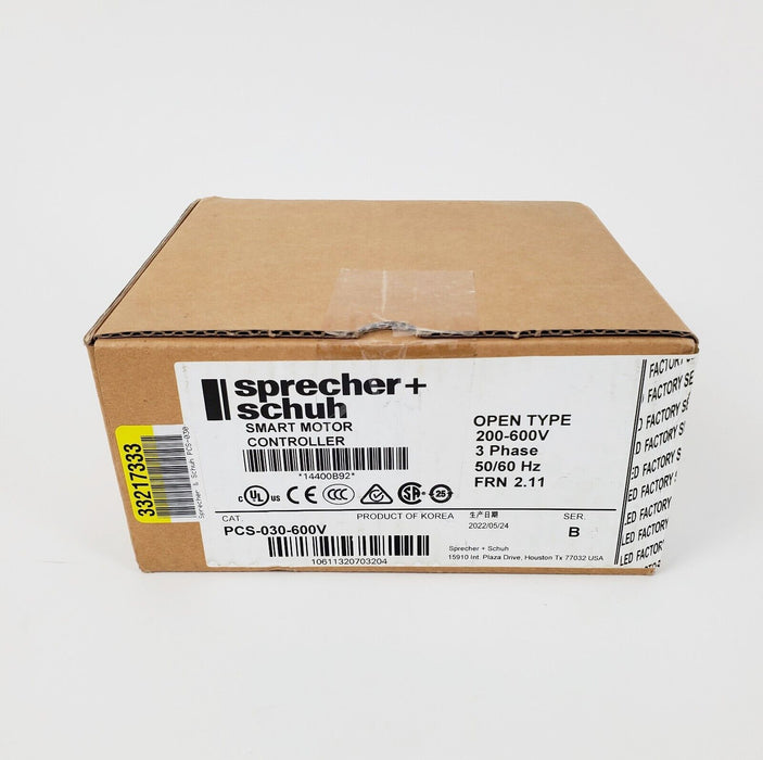 Sprecher + Schuh PCS-030-600V Smart Motor Controller Ser B