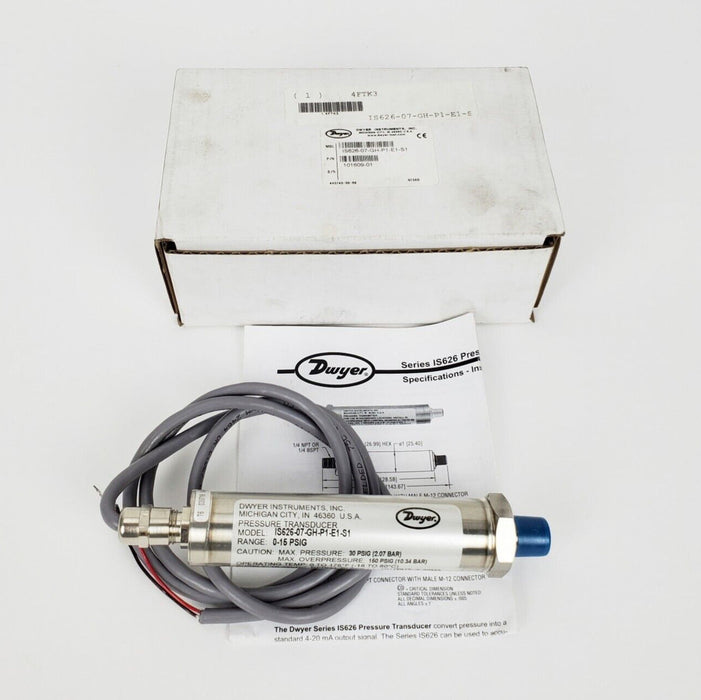 Dwyer IS626-07-GH-P1-E1-S1 Pressure Transducer