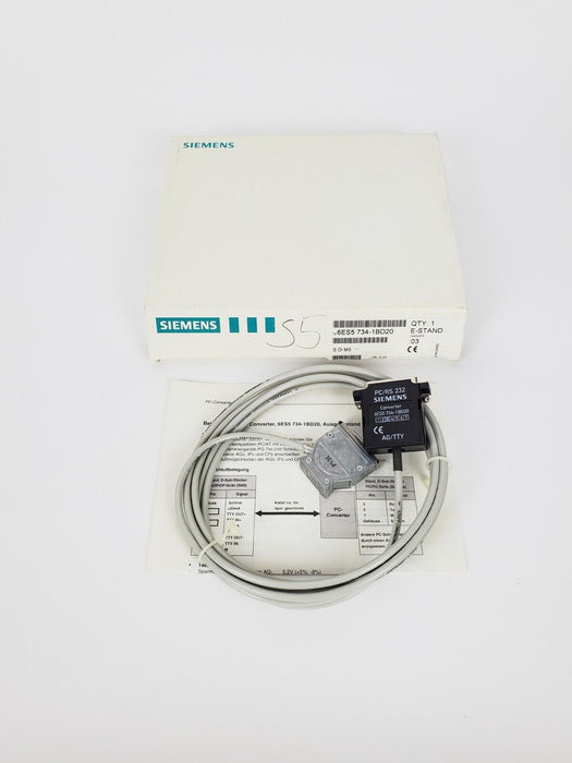 SIEMENS 6ES5 734-1BD20 Converter Cable RS232/TTY