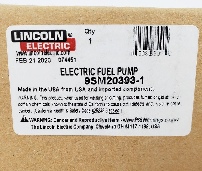 Lincoln Electric 9SM20393-1 Electric Fuel Pump