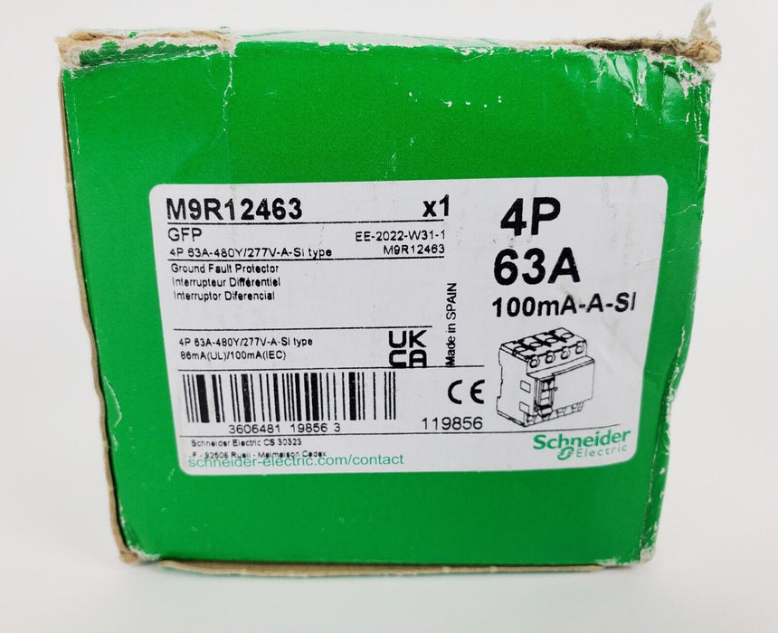 Schneider Electric M9R12463 GFP Residual Current Circuit Breaker 4P 63A