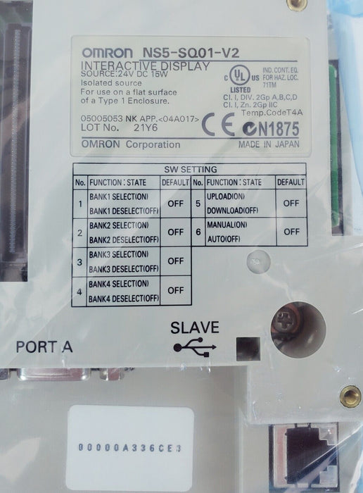 Omron NS5-SQ01-V2 Interactive Display w/ Ethernet