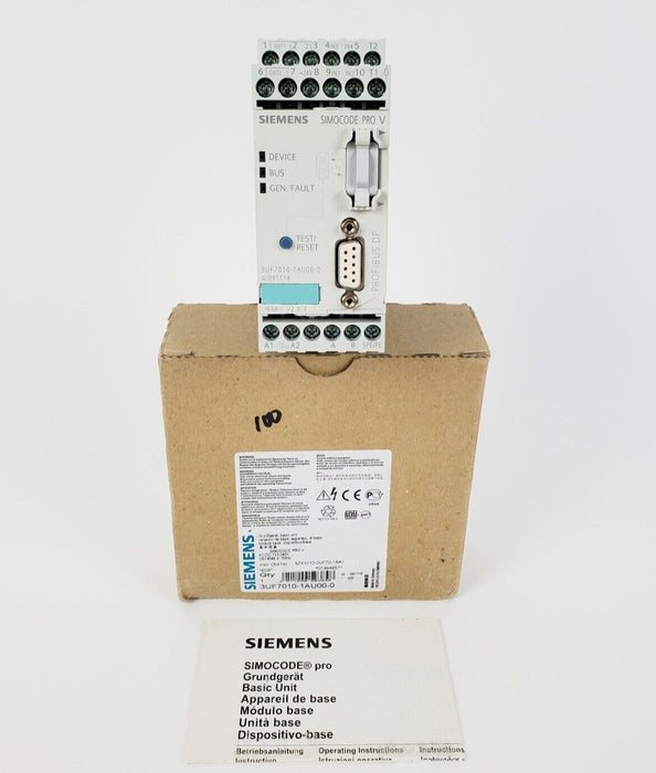 Siemens 3UF7010-1AU00-0 SIMOCODE Pro V Motor Control Unit