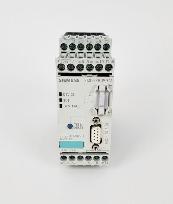 Siemens 3UF7010-1AU00-0 SIMOCODE Pro V Motor Control Unit