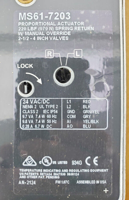 Schneider Electric MS61-7203 Proportional Actuator