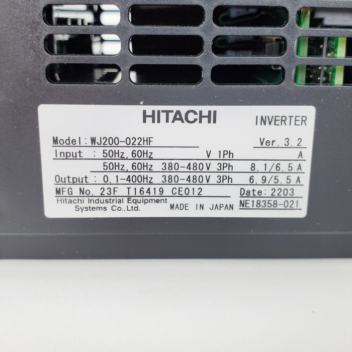 Hitachi WJ200-022HF Inverter, 380-480V